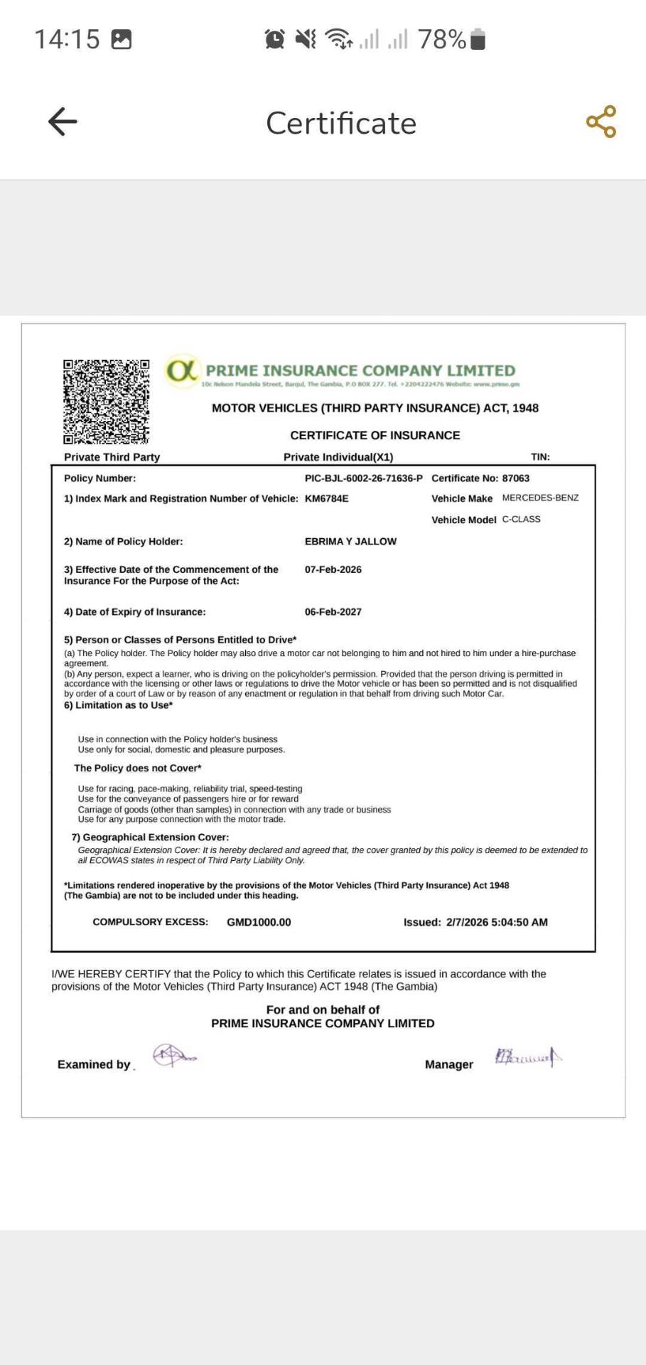 Insurance - Step 3: View, Download & Share